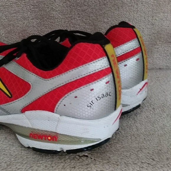 Newton Running Sir Isaac Sneaker Shoe 11.5 Red Silver Yellow - Picture 5 of 15